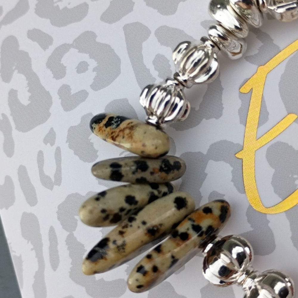 Erimish Silver Black Charm Bracelet - Picture 4 of 7